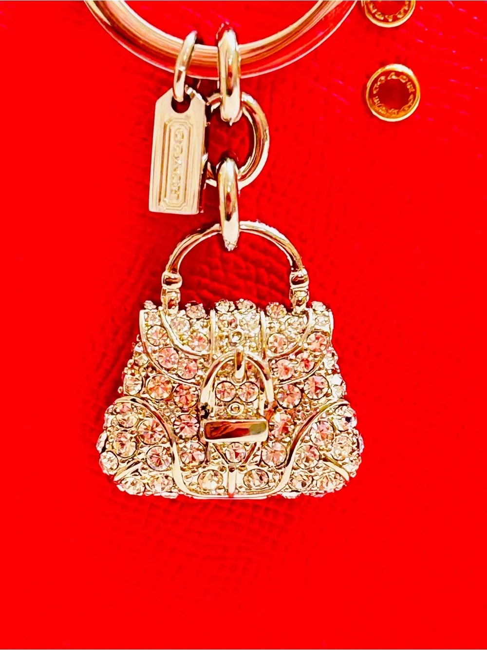 EXTREMELY RARE Coach 3-D Y2K Crystal  SoHo Purse Keychain/ Bag Charm